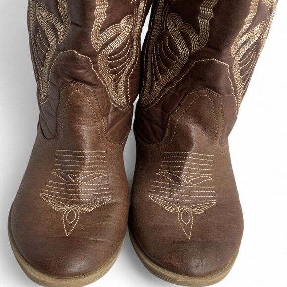 Coconuts Matisse Brown Faux Leather Western Cowgirl Cowboy Boots Women's 11 M - Picture 4 of 13